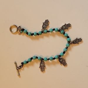 Lucky Brand Turquoise Hamsa Bracelet